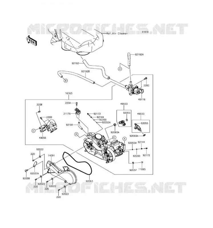 CARBU Kawasaki SSV 800 2016 TERYX 4  KRT800FGF