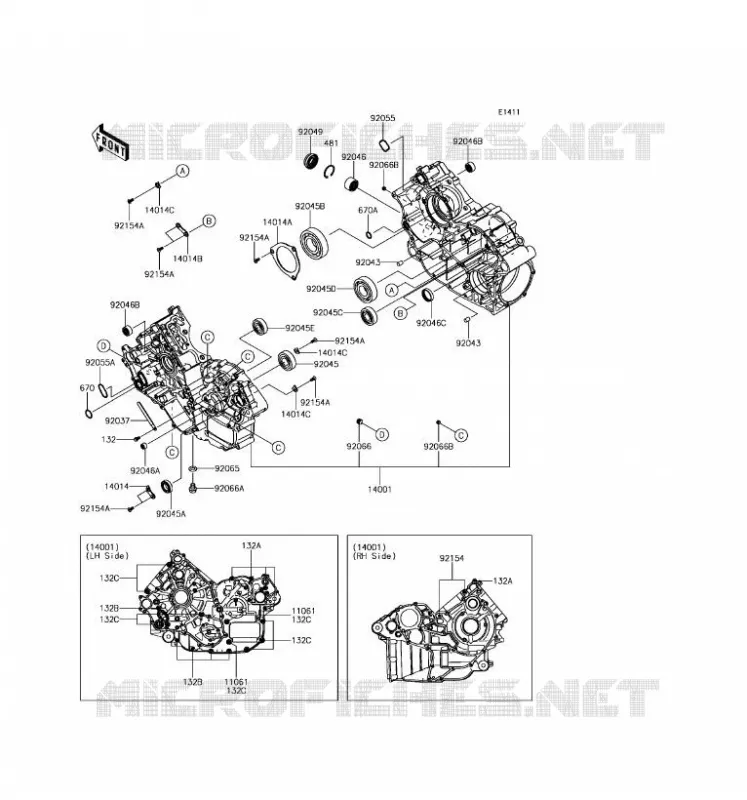 CARTER MOTEUR(S) Kawasaki SSV 800 2016 TERYX 4  KRT800FGF