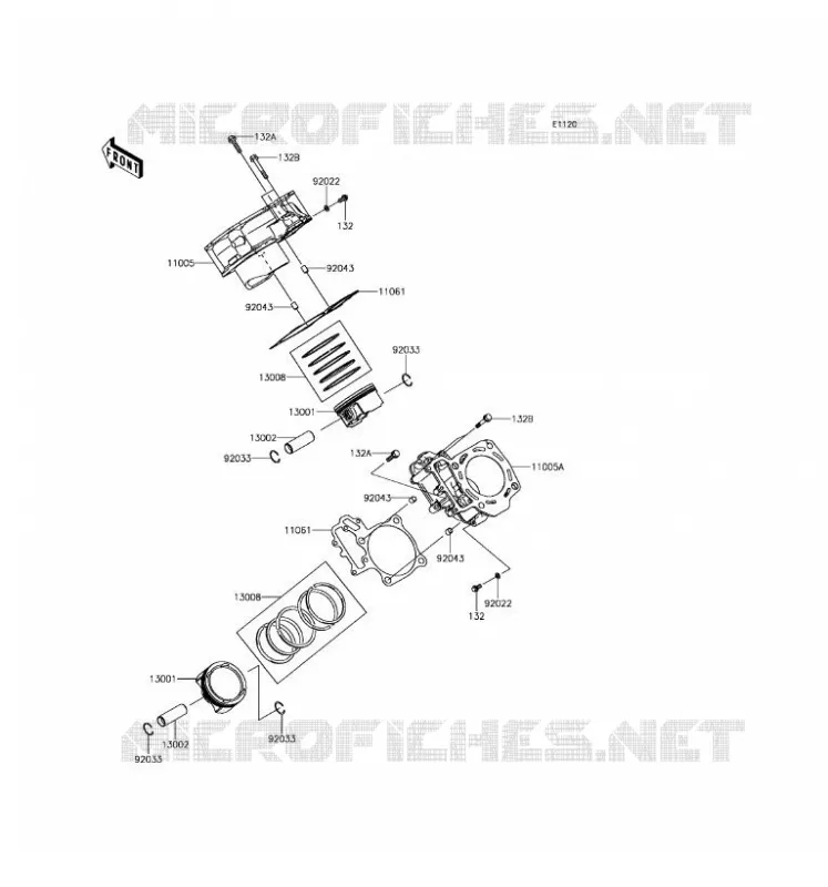 CYLINDRE/PISTON Kawasaki SSV 800 2016 TERYX 4  KRT800FGF