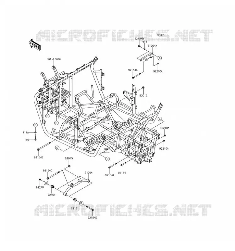 SUPPORT MOTEUR Kawasaki SSV 800 2017 TERYX 4  KRT800FHF