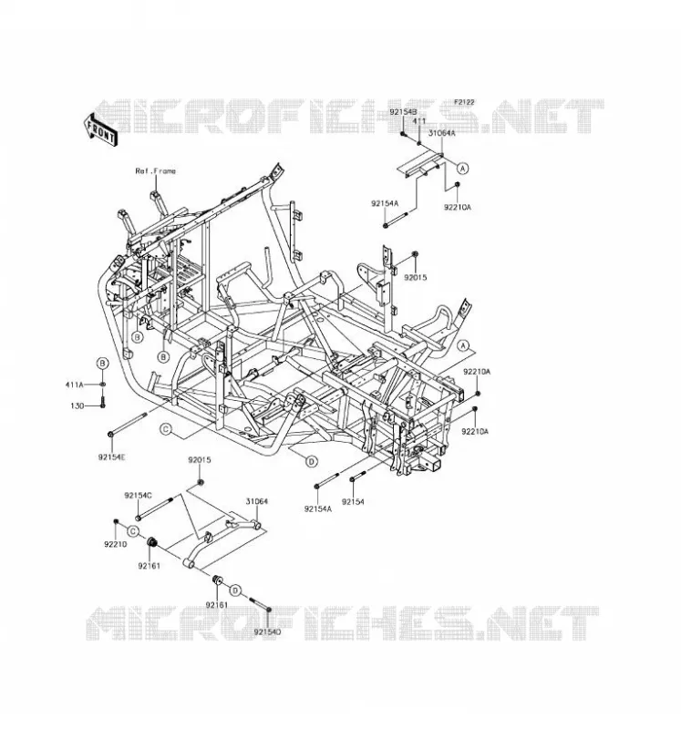 SUPPORT MOTEUR Kawasaki SSV 800 2016 TERYX 4 LE  KRT800GGF
