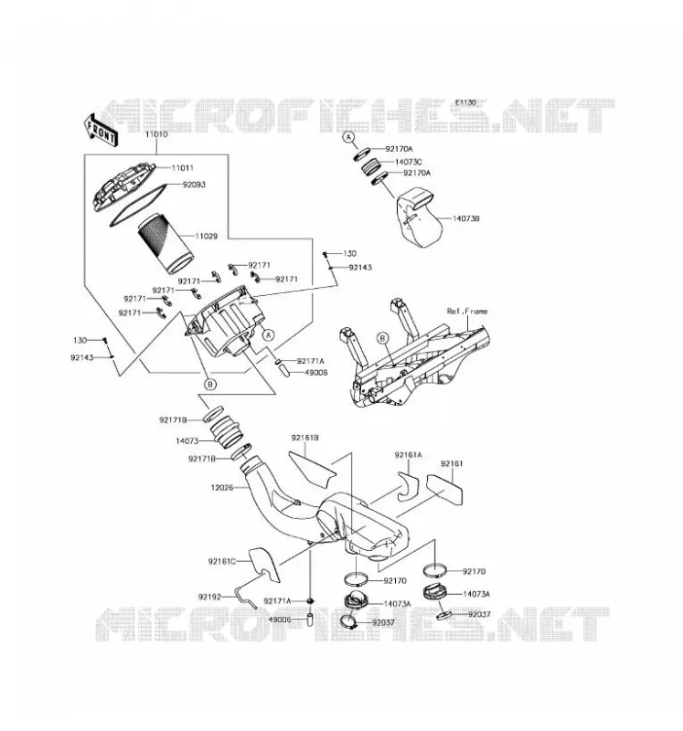 FILTRE A AIR Kawasaki SSV 800 2016 TERYX 4 LE  KRT800GGF