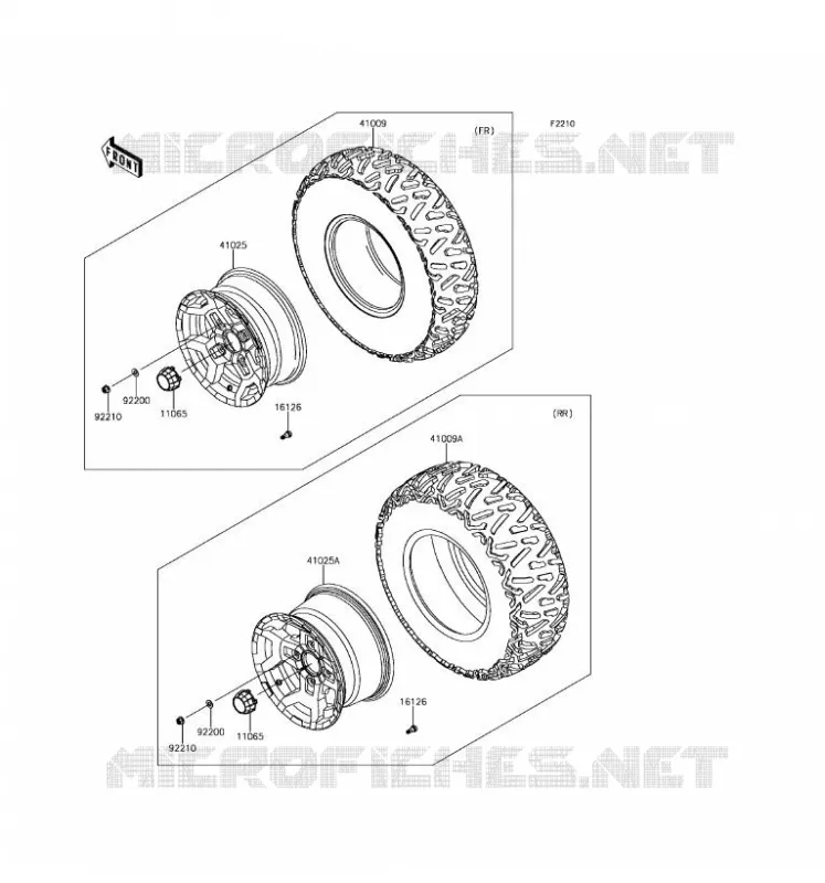 ROUE/PNEUS Kawasaki SSV 800 2016 TERYX 4 LE  KRT800GGF