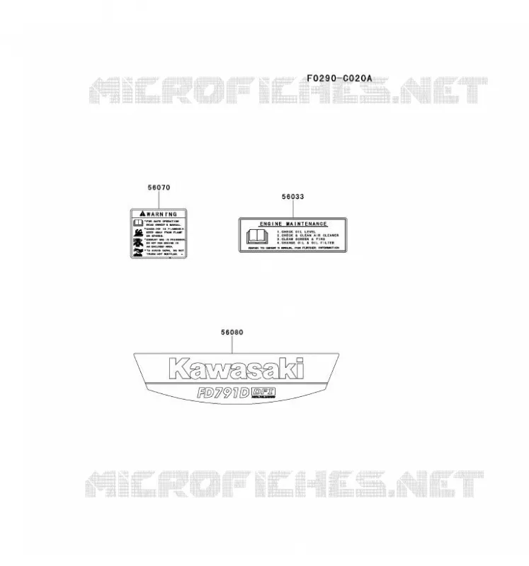 LABEL Kawasaki Petits Moteurs FD FD791D FD MOTORS  FD791D-NS00