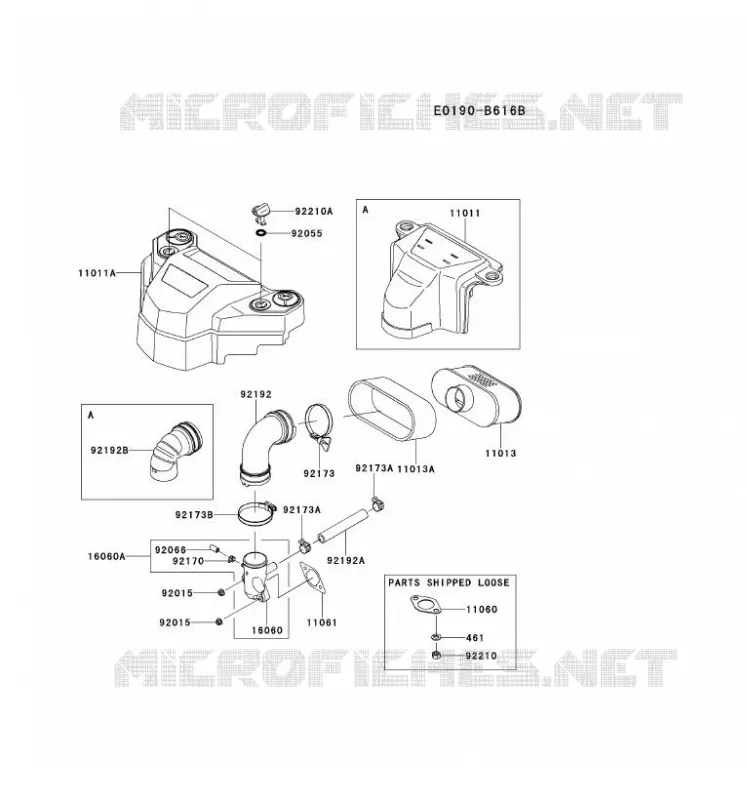 FILTRE &Agrave; AIR/POT D'&Egrave;CHAPPEMENT Kawasaki Petits Moteurs FS FS481V FS MOTORS  FS481V-BS28