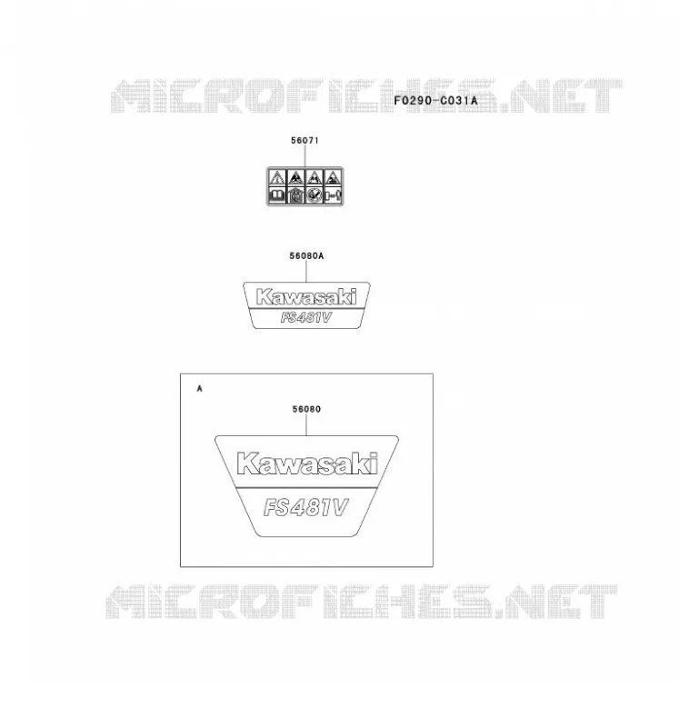 LABEL Kawasaki Petits Moteurs FS FS481V FS MOTORS  FS481V-BS28
