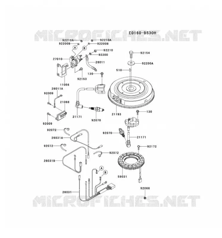 &Eacute;QUIPEMENT ELECTRIQUE Kawasaki Petits Moteurs FS FS481V FS MOTORS  FS481V-BS29