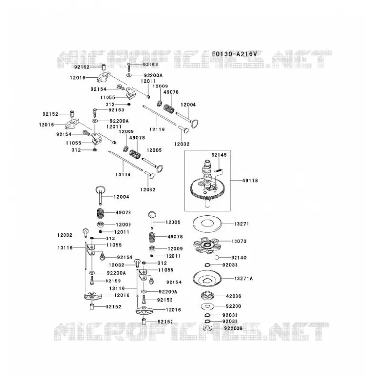 SOUPAPE/ARBRE A CAME Kawasaki Petits Moteurs FS FS481V FS MOTORS  FS481V-BS56