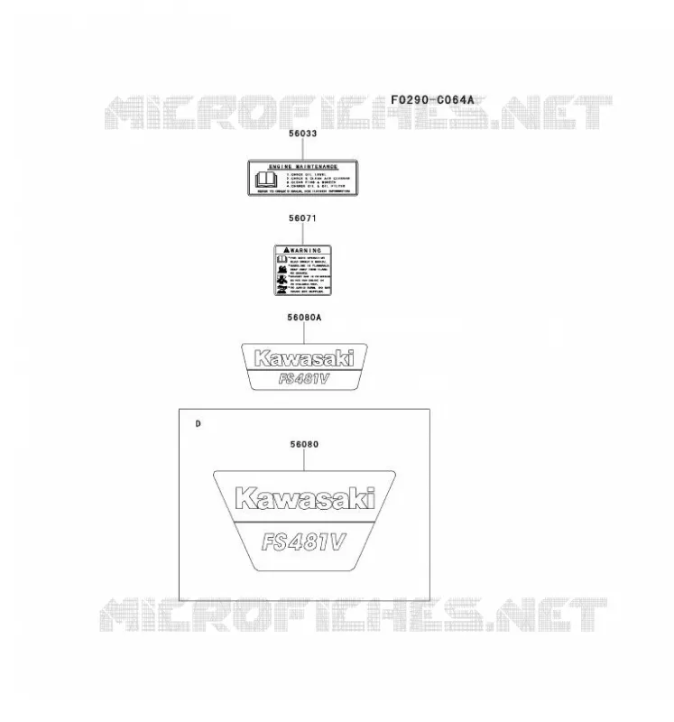 LABEL Kawasaki Petits Moteurs FS FS481V FS MOTORS  FS481V-ES22
