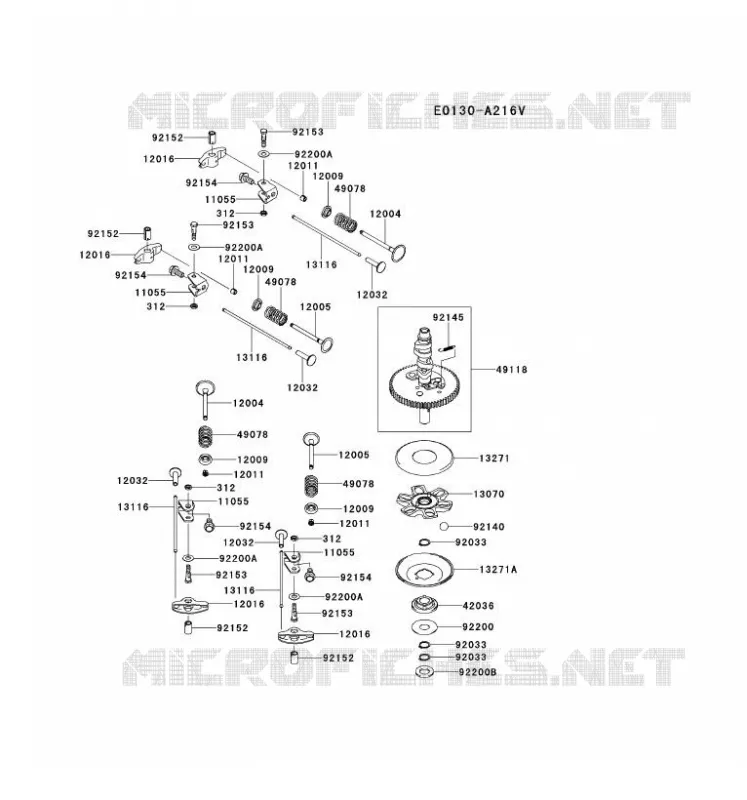 SOUPAPE/ARBRE A CAME Kawasaki Petits Moteurs FS FS481V FS MOTORS  FS481V-GS18