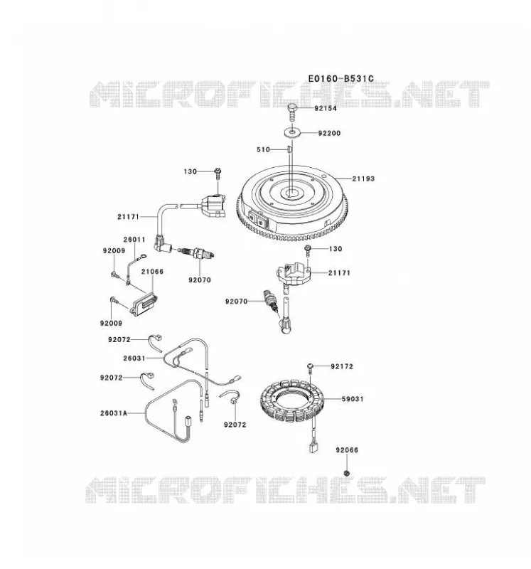 &Eacute;QUIPEMENT ELECTRIQUE Kawasaki Petits Moteurs FS FS541V FS MOTORS  FS541V-CS25