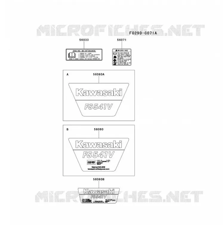 LABEL Kawasaki Petits Moteurs FS FS541V FS MOTORS  FS541V-CS28