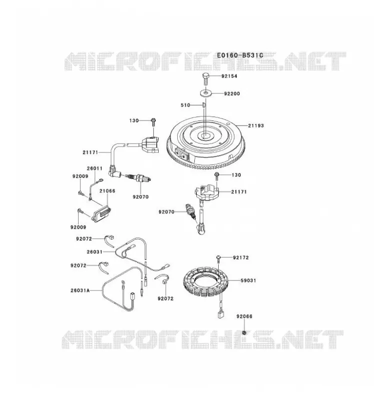&Eacute;QUIPEMENT ELECTRIQUE Kawasaki Petits Moteurs FS FS541V FS MOTORS  FS541V-ES06