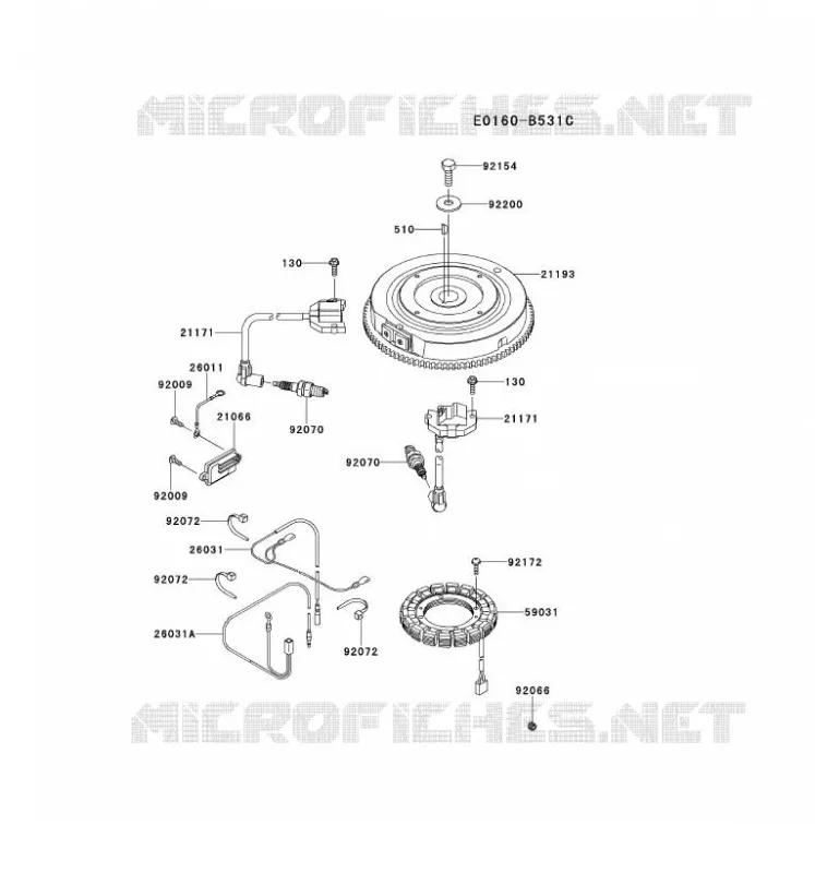 &Eacute;QUIPEMENT ELECTRIQUE Kawasaki Petits Moteurs FS FS600V FS MOTORS  FS600V-FS00
