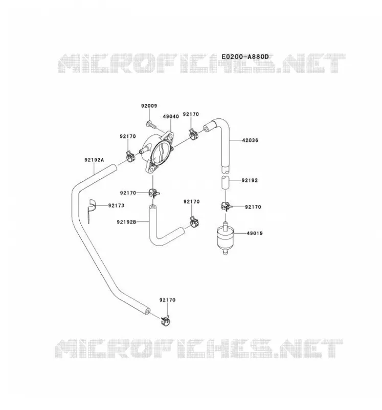 RESERVOIR CARBURANT/ROBINET Kawasaki Petits Moteurs FS FS651V FS MOTORS  FS651V-ES07