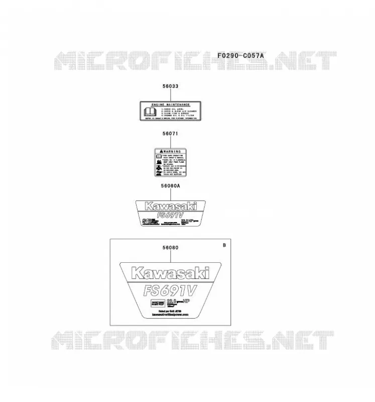 LABEL Kawasaki Petits Moteurs FS FS691V FS MOTORS  FS691V-BS13