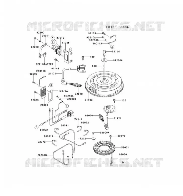 &Eacute;QUIPEMENT ELECTRIQUE Kawasaki Petits Moteurs FS FS691V FS MOTORS  FS691V-BS51