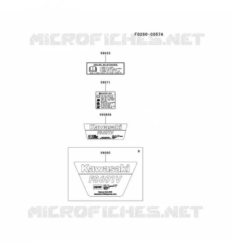 LABEL Kawasaki Petits Moteurs FS FS691V FS MOTORS  FS691V-CS13
