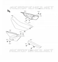 CACHE LAT&Eacute;RAL/GARDE CHAINE pour Kawasaki KLX110