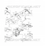 CACHE LAT&Eacute;RAL/GARDE CHAINE pour Kawasaki KLX140G