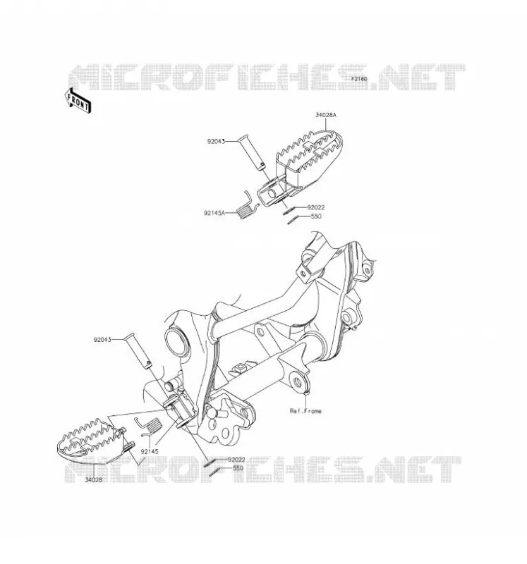 REPOSE PIED Kawasaki TOUT-TERRAIN 140 2017 KLX140G  KLX140CHF