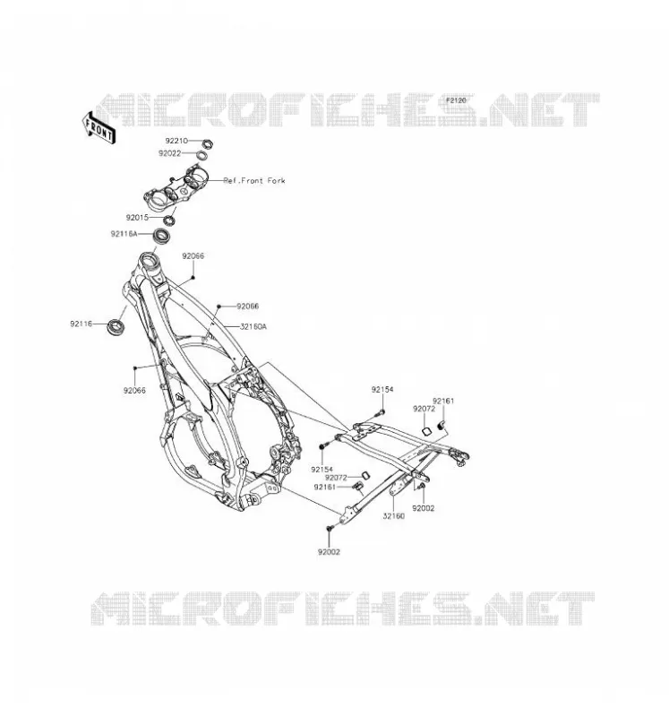 CH&Acirc;SSIS Kawasaki TOUT-TERRAIN 450 2017 KX450F  KX450HHF