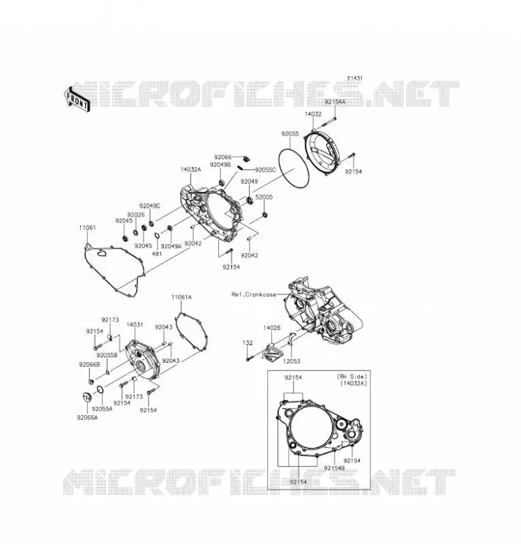 COUVERCLES MOTEUR Kawasaki TOUT-TERRAIN 450 2017 KX450F  KX450HHF