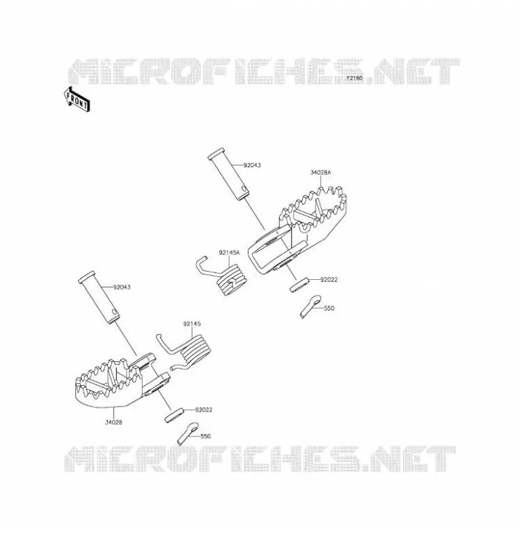 REPOSE PIED Kawasaki TOUT-TERRAIN 65 2017 KX65  KX65AHF