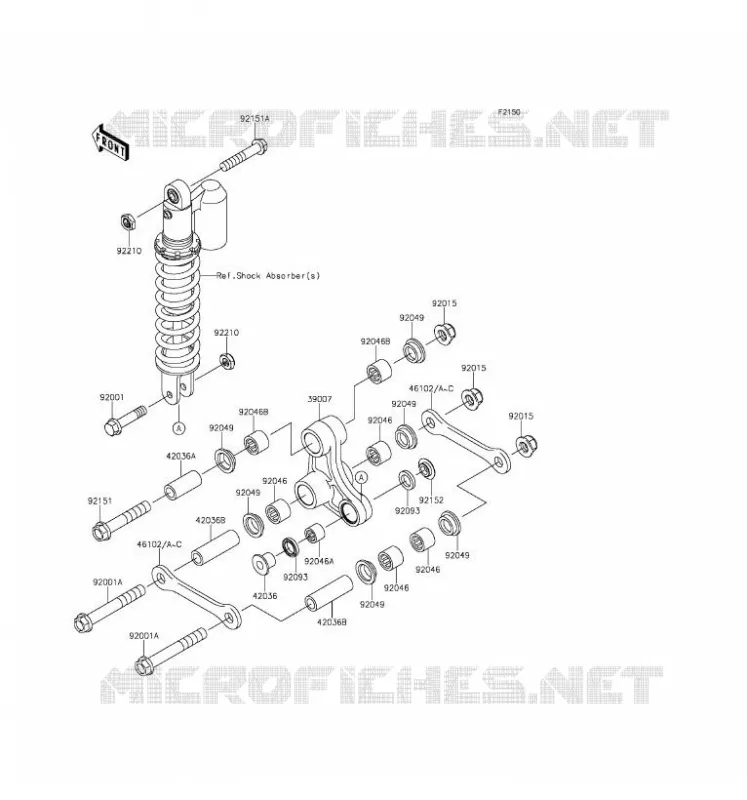 SUSPENSION Kawasaki TOUT-TERRAIN 65 2017 KX65  KX65AHF