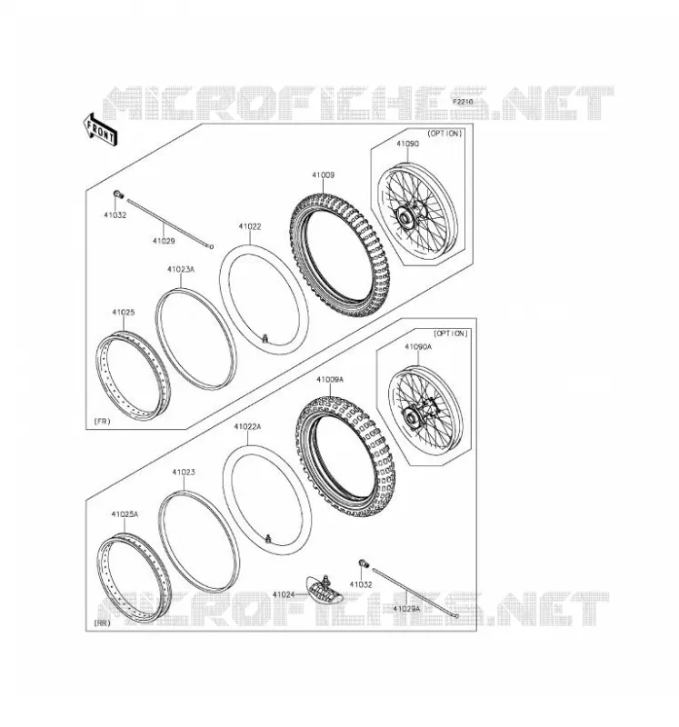 ROUE/PNEUS Kawasaki TOUT-TERRAIN 65 2017 KX65  KX65AHF