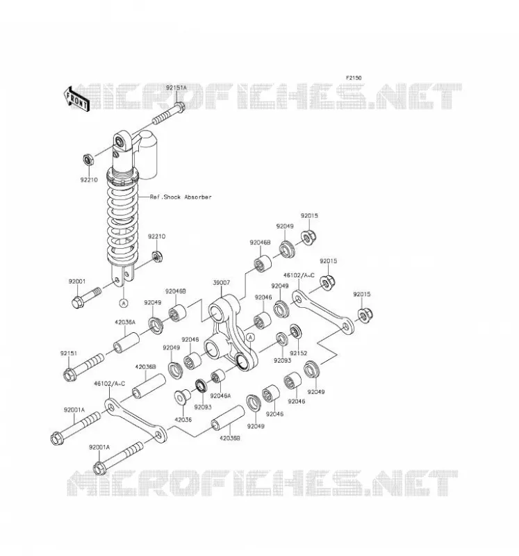 SUSPENSION ARRI&Egrave;RE Kawasaki TOUT-TERRAIN 65 2017 KX65  KX65AHF