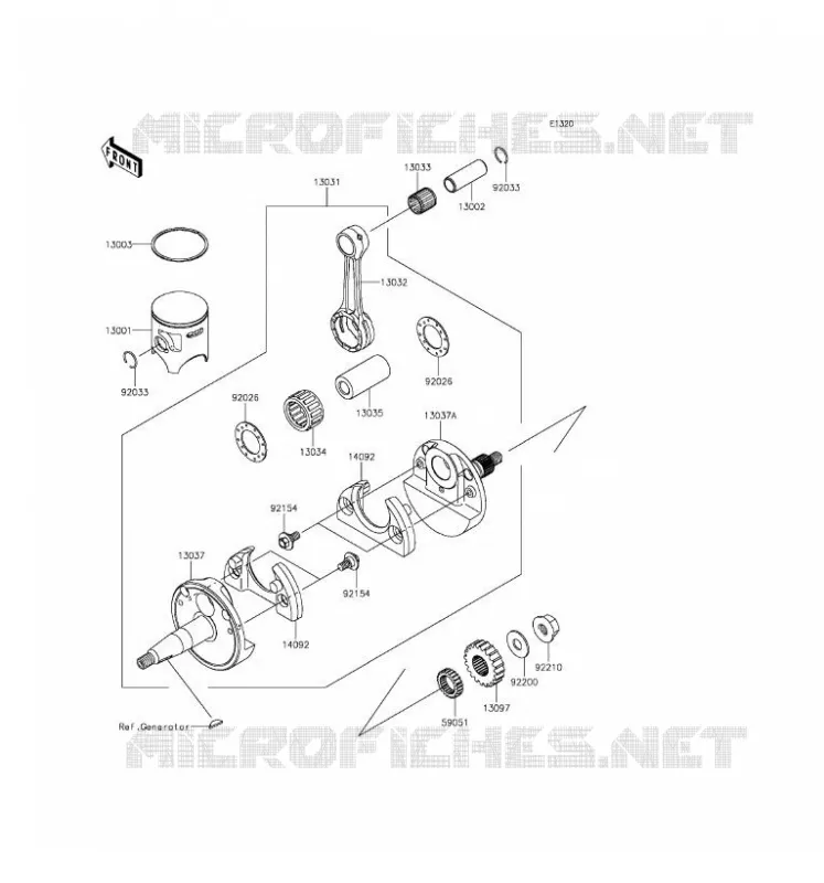 VILEBREQUIN/PISTON Kawasaki TOUT-TERRAIN 85 2017 KX85 II  KX85DHF