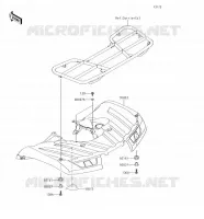 GARDE BOUE ARRI&Egrave;RE pour Kawasaki BRUTE FORCE 750 4X4I