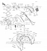 GARDE BOUE AVANT pour Kawasaki BRUTE FORCE 750 4X4I