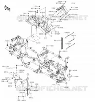PIECE DE CADRE (COUVERTURE) pour Kawasaki BRUTE FORCE 750 4X4I