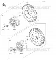 ROUE/PNEUS pour Kawasaki BRUTE FORCE 750 4X4I