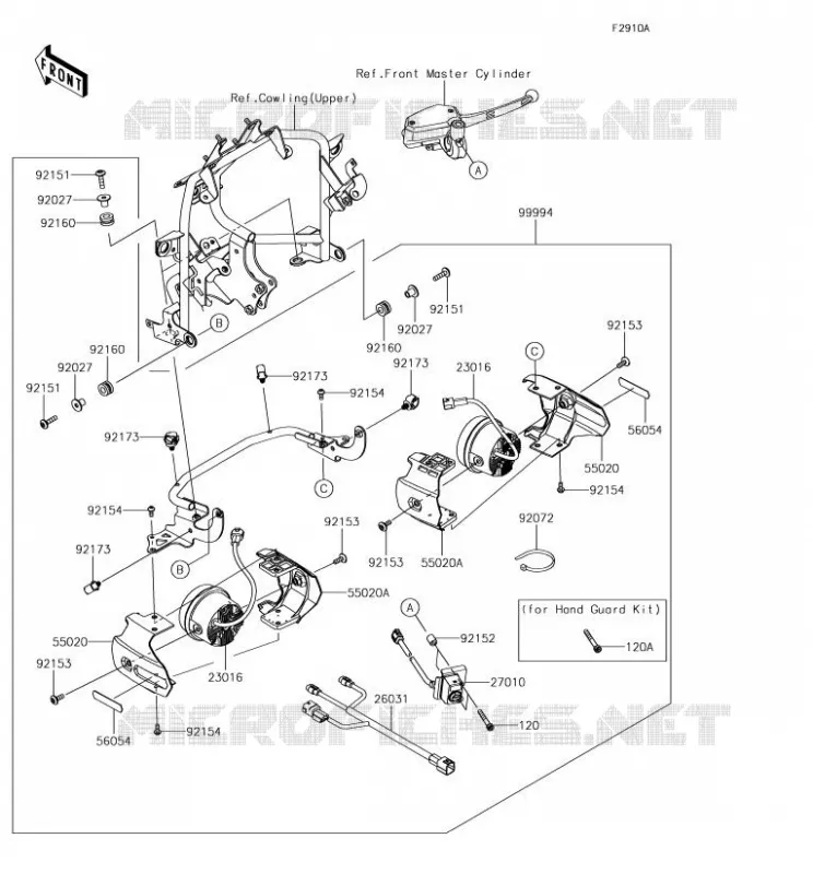 ACCESSOIRE(PHARE ADDITIONEL) Kawasaki MOTOS 1000 2018 VERSYS 1000  KLZ1000BJF