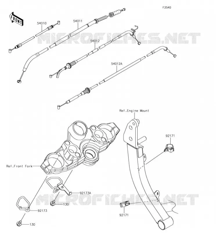 CABLES Kawasaki MOTOS 1000 2018 VERSYS 1000  KLZ1000BJF