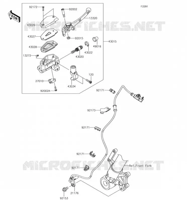 MAITRE CYLINDRE AV Kawasaki MOTOS 1000 2018 VERSYS 1000  KLZ1000BJF