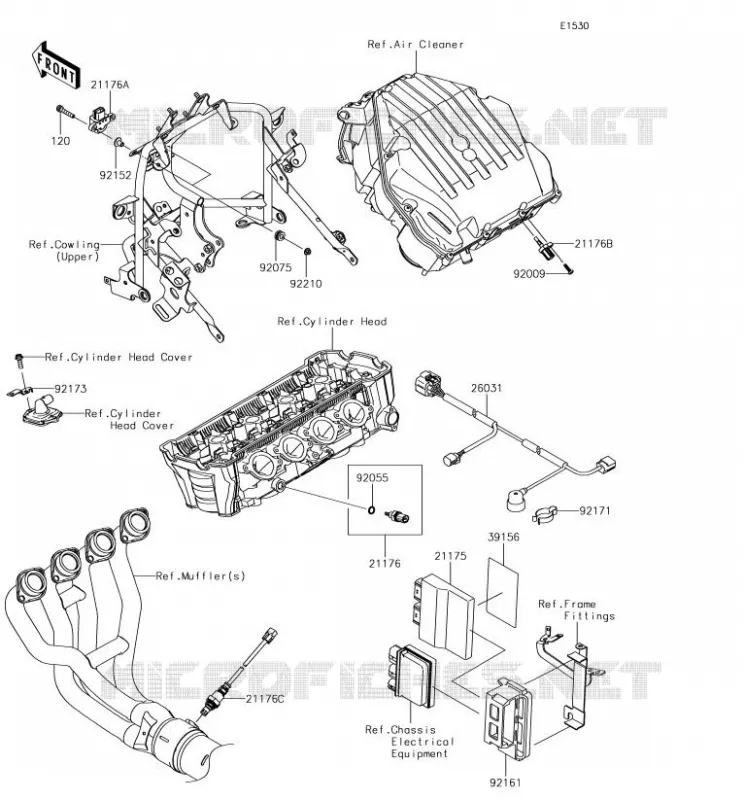 INJECTION CARBURANT Kawasaki MOTOS 1000 2018 VERSYS 1000  KLZ1000BJF