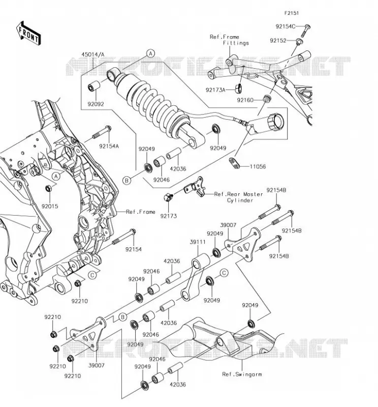 SUSPENSION/AMORTISSEUR Kawasaki MOTOS 1000 2018 VERSYS 1000  KLZ1000BJF