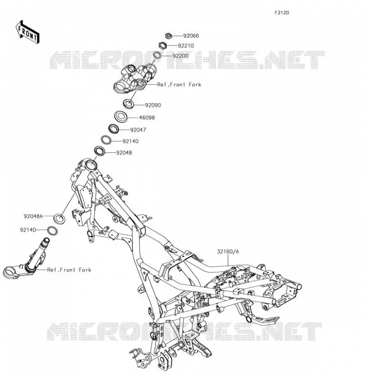 CH&Acirc;SSIS Kawasaki MOTOS 300 2018 VERSYS-X 300  KLE300CJF