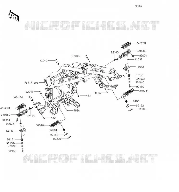 REPOSE PIED Kawasaki MOTOS 300 2018 VERSYS-X 300  KLE300CJF