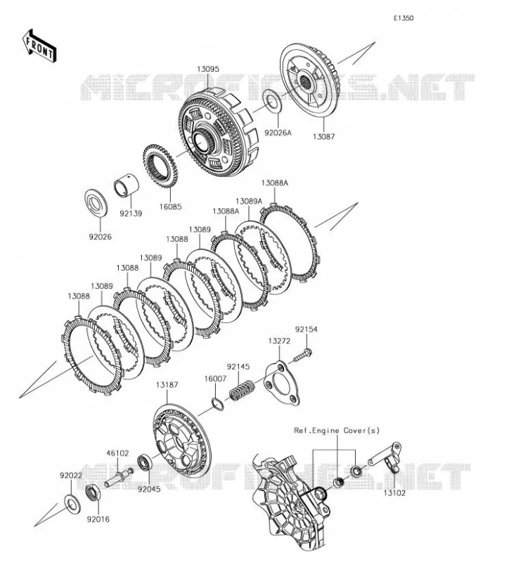 EMBRAYAGE Kawasaki MOTOS 300 2018 VERSYS-X 300  KLE300CJF