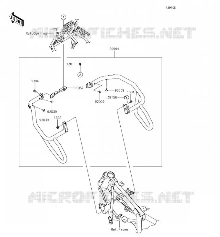 ACCESSOIRE (PROTECTION MOTEUR) Kawasaki MOTOS 300 2018 VERSYS-X 300  KLE300CJF