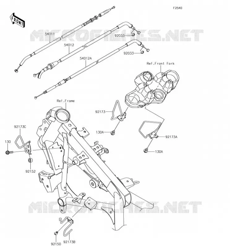 CABLES Kawasaki MOTOS 300 2018 VERSYS-X 300  KLE300CJF