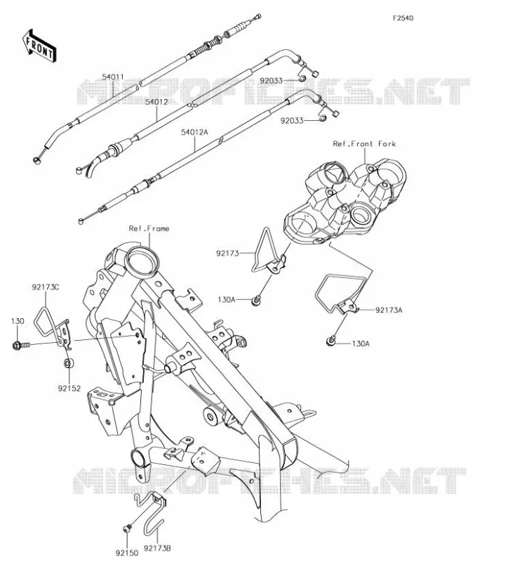 CABLES Kawasaki MOTOS 300 2017 VERSYS-X 300  KLE300CHF