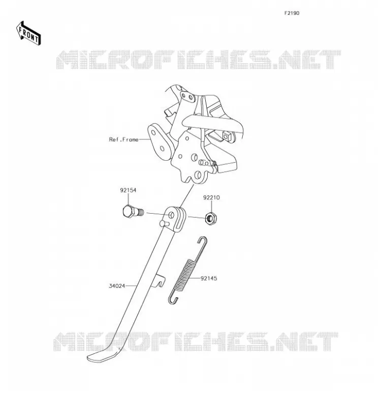 BEQUILLES Kawasaki MOTOS 125 2018 Z125 PRO  BR125JJS