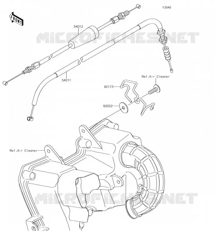 CABLES Kawasaki MOTOS 125 2018 Z125 PRO  BR125JJS