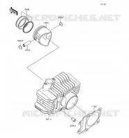 CYLINDRE/PISTON pour Kawasaki Z125 PRO